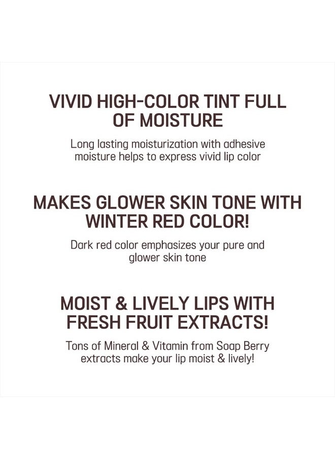 Dear Darling Water Gel Tint Ice Cream (RD306 Shark Red) (21AD) | Vivid High-Color Lip Tint with Minerals and Vitamins from Soap Berry Extract to Moisture Your Lips