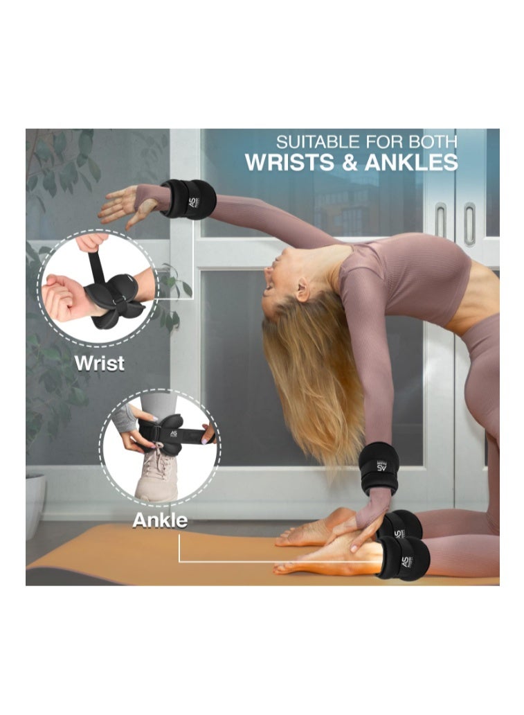 Allure Sphere Ankle Weights With Adjustable Straps For Men & Women 0.5Kg- 2.5Kg In Pair - Wrist & Leg Weights For Jogging, Running, Gymnastics, Fitness Exercise, Workouts - Image 5