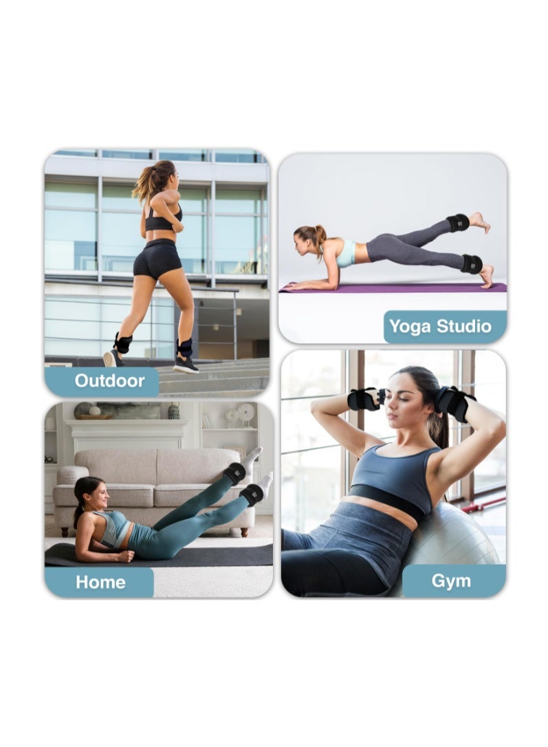 Allure Sphere Ankle Weights With Adjustable Straps For Men & Women 0.5Kg- 2.5Kg In Pair - Wrist & Leg Weights For Jogging, Running, Gymnastics, Fitness Exercise, Workouts - Image 2