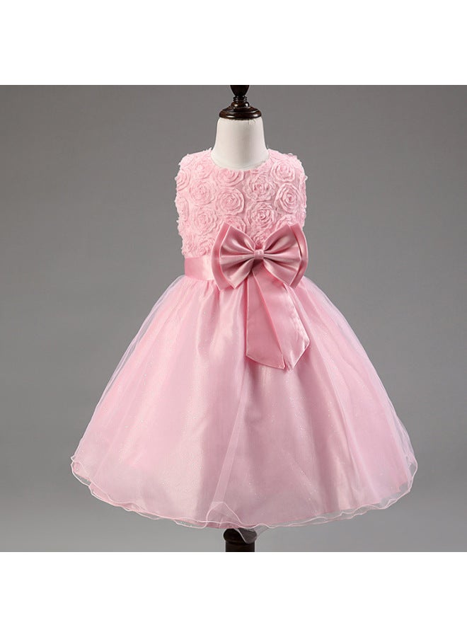 Korean Girls Dress Big Children Rose Princess Dress Children's Dress Dress A Generation Of Hair