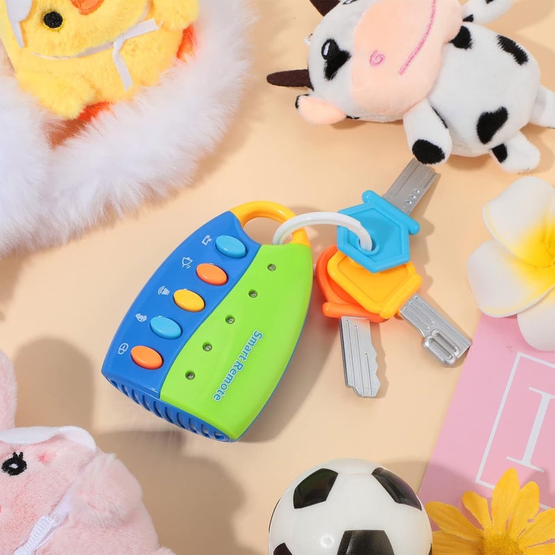 Skylety Musical Smart Remote Key Toy Fake Car Toy Keys with Sound and Lights Fun and Educational Key Toys for Travel Play (Batteries Not Included) - Image 2