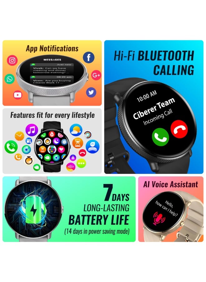 Zeblaze Unisex Smartwatch with Bluetooth Calling, Heart Rate and Sleep Monitoring, Fitness Activity Tracker, Step Counter & Smart Notification Bracelet, Gold - Image 5