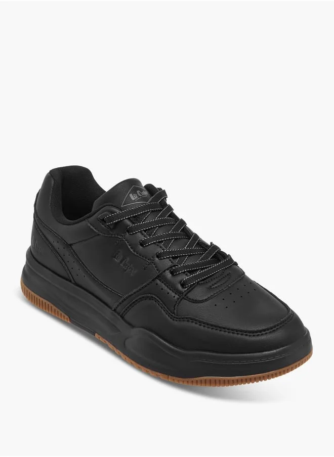 لي كوبر Men's Perforated Lace-Up Sneakers