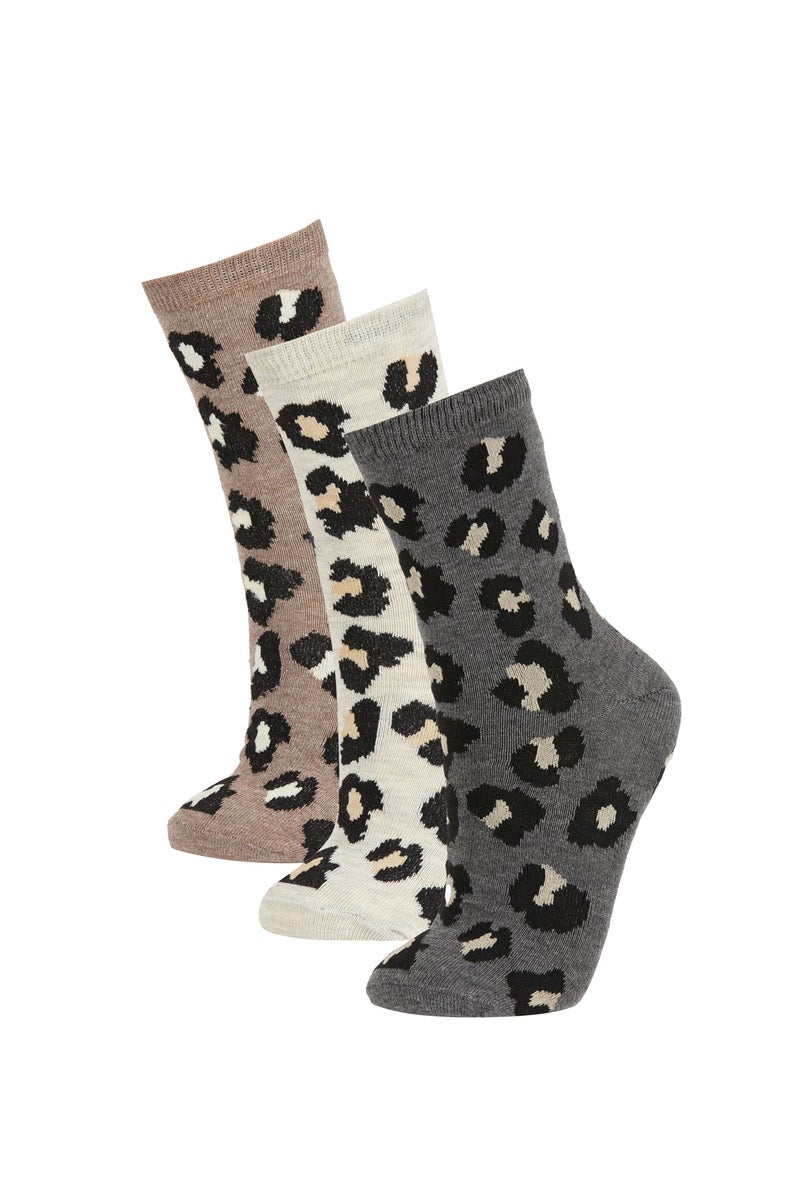 DeFacto Multicolour Woman Woman 3 Piece Cotton Long Socks Casual - Image 1