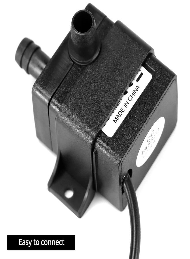 QWORK 12V DC Water Pump, Submersible Brushless Motor, Ultra-quiet, 240 L/H, 3m/9.8FT Head, Waterproof, for Pond, Aquarium, Fish Tank, & Fountain - 2-Pack - Image 3