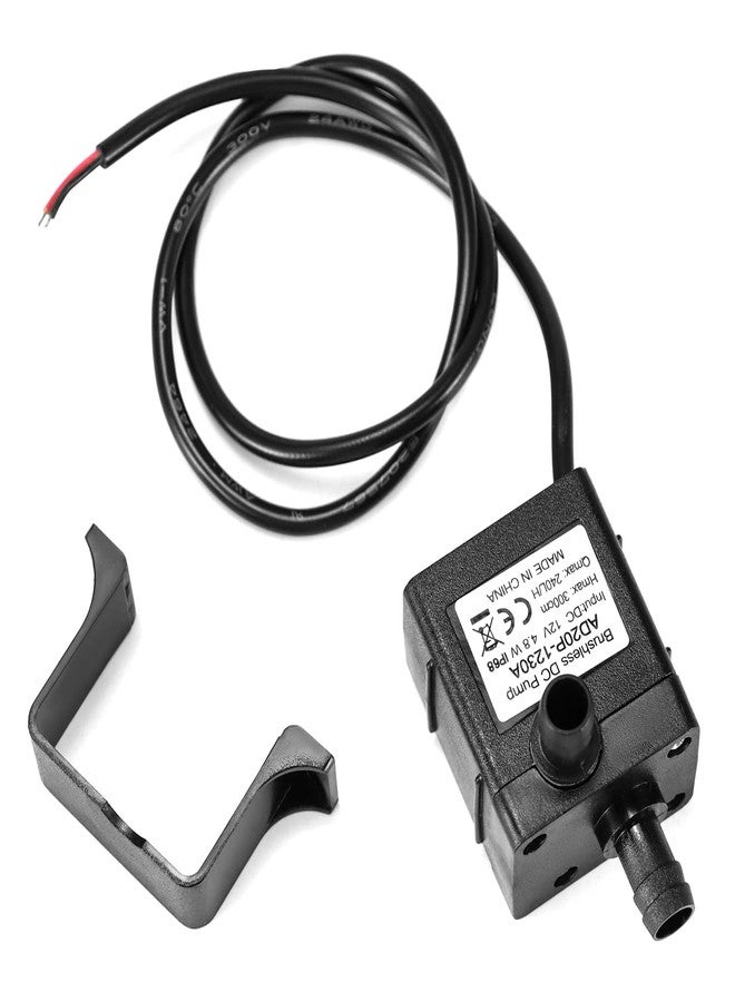 QWORK 12V DC Water Pump, Submersible Brushless Motor, Ultra-quiet, 240 L/H, 3m/9.8FT Head, Waterproof, for Pond, Aquarium, Fish Tank, & Fountain - 2-Pack - Image 4