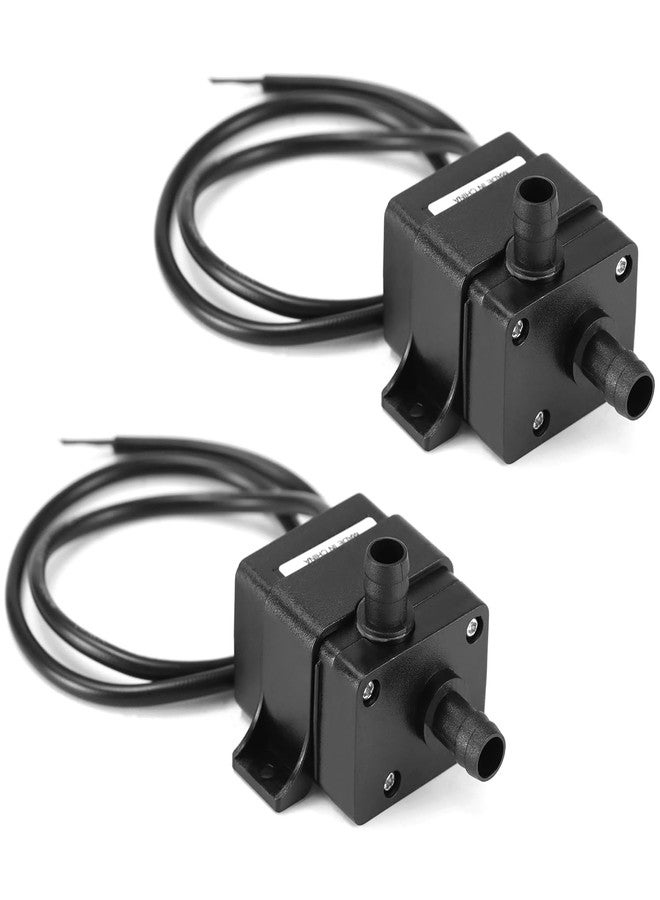 QWORK 12V DC Water Pump, Submersible Brushless Motor, Ultra-quiet, 240 L/H, 3m/9.8FT Head, Waterproof, for Pond, Aquarium, Fish Tank, & Fountain - 2-Pack - Image 1