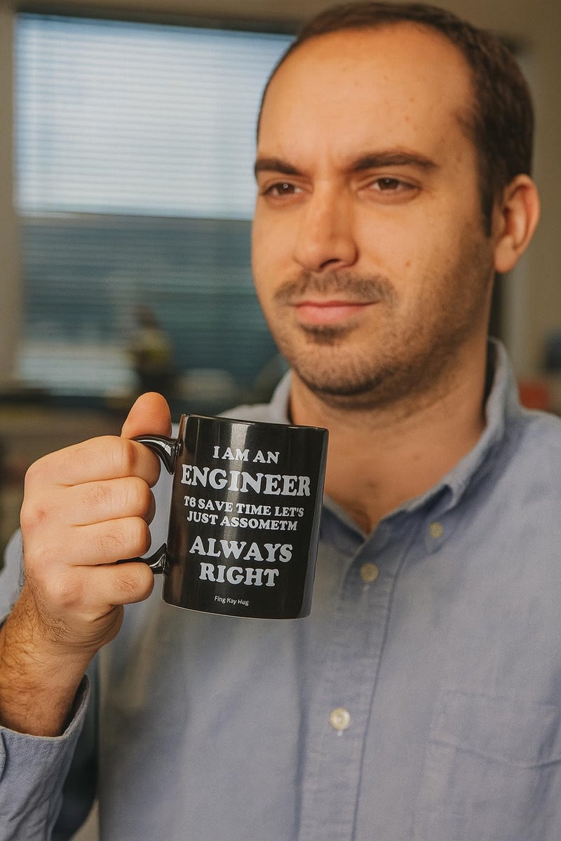 Funny Guy Mugs I Am An Engineer Ceramic Coffee Mug - 11oz - Ideal Funny Coffee Mug for Women and Men - Hilarious Novelty Coffee Cup with Witty Sayings - Image 2