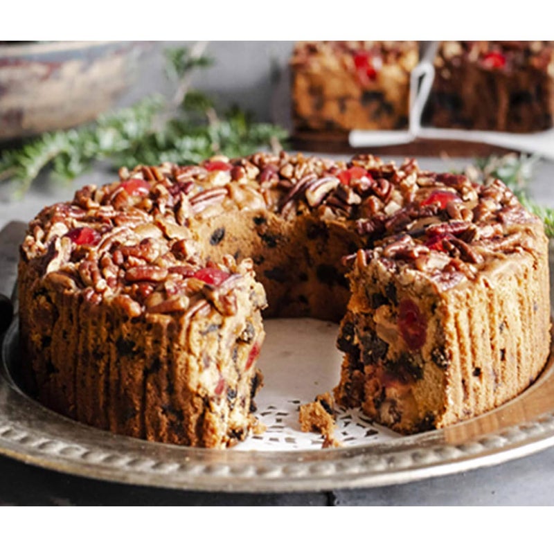 Jane Parker Fruitcake Classic Light Fruit Cake 4.5 Pound (72 Ounce) Ring in a Collectible Holiday Tin-Holiday-Cake-Christmas Cake-The Best Fruitcake You Can Buy - Image 1