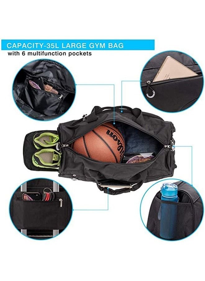 Arabest Sports Gym Bag with Shoes Compartment &Wet Pocket Gym Duffel Bag Overnight Bag for Men and Women  - Image 2