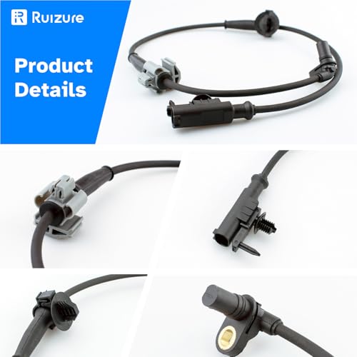 Ruizure ABS Wheel Speed Sensor Front Rear Left Right fit for GMC Yukon XL 1500, Chevy Tahoe Suburban Avalanche, Cadillac Escalade 2007 2008 2009 2010 2011 2012 2013 2014, Driver Passenger, 4pcs - Image 5