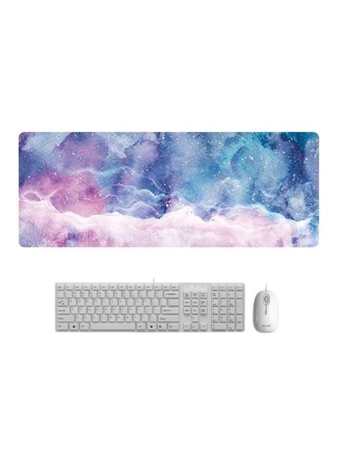 نيبمينينت بساط ممتد للوحة المفاتيح والماوس أزرق/أرجواني/وردي