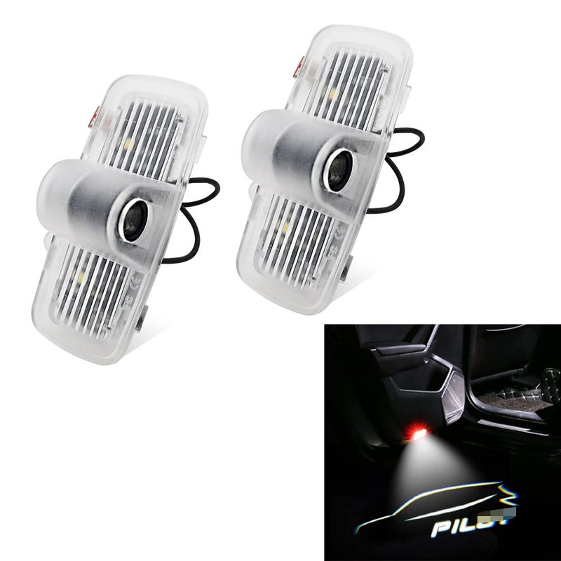 uunonaha 2 Pcs Pilot Car LED Projector Door Shadow Light Welcome Light Laser Emblem Logo Lamps Kit Puddle Lights LED Courtesy Step Lights Ground Lamp HD Kit Replacement for Pilot 20092021 - Image 2