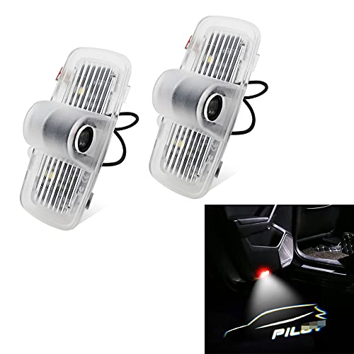uunonaha 2 Pcs Pilot Car LED Projector Door Shadow Light Welcome Light Laser Emblem Logo Lamps Kit Puddle Lights LED Courtesy Step Lights Ground Lamp HD Kit Replacement for Pilot 20092021 - Image 1