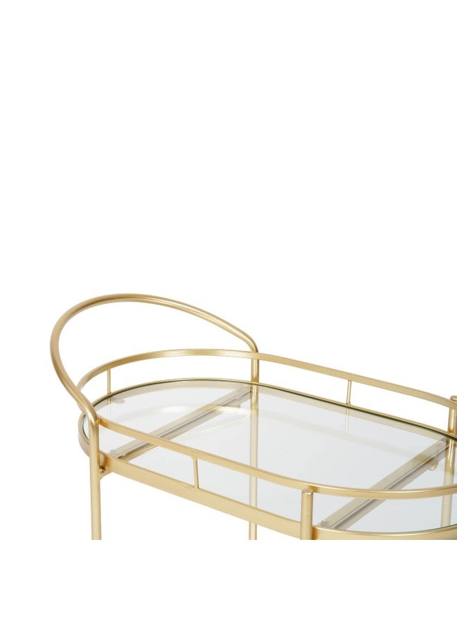 Pan Home Ellipsa Serving Trolley - White & Gold  - Image 4