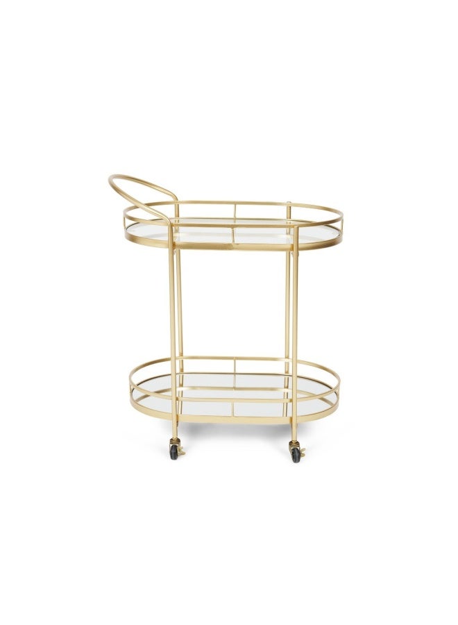 Pan Home Ellipsa Serving Trolley - White & Gold  - Image 5