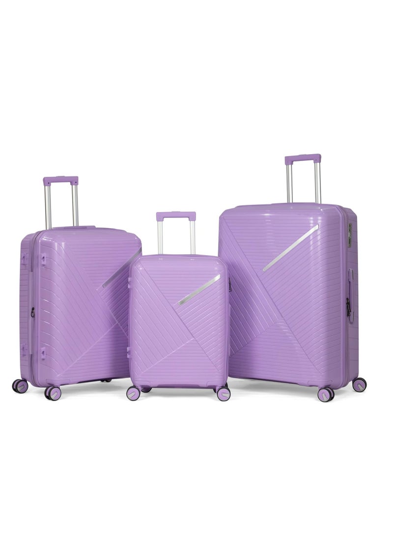 Generic Mussels 3-Piece Unbreakable Pyramid Spinning Luggage Set  - Image 1