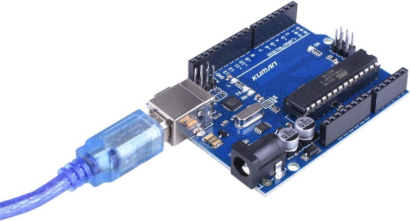 Kuman UNO R3 Board ATmega328P with USB Cable for Arduino - Compatible With Arduino UNO R3 Mega 2560 Nano Robot for Arduino IDE AVR MCU Learner K53, Blue - Image 3