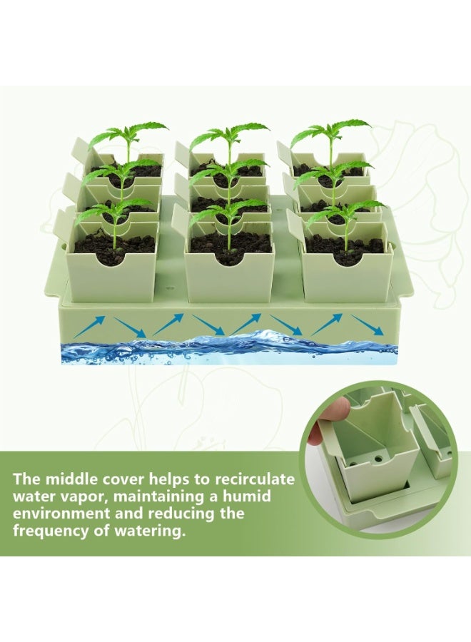 Bukela Seed Starter Tray, Dual-Purpose Handles for Transplanting & Labeling, 9 Deep 2.3 in Cells, Extra-Thick Reusable Germination Kit, for Indoor, Outdoor & Greenhouse Use - Image 3
