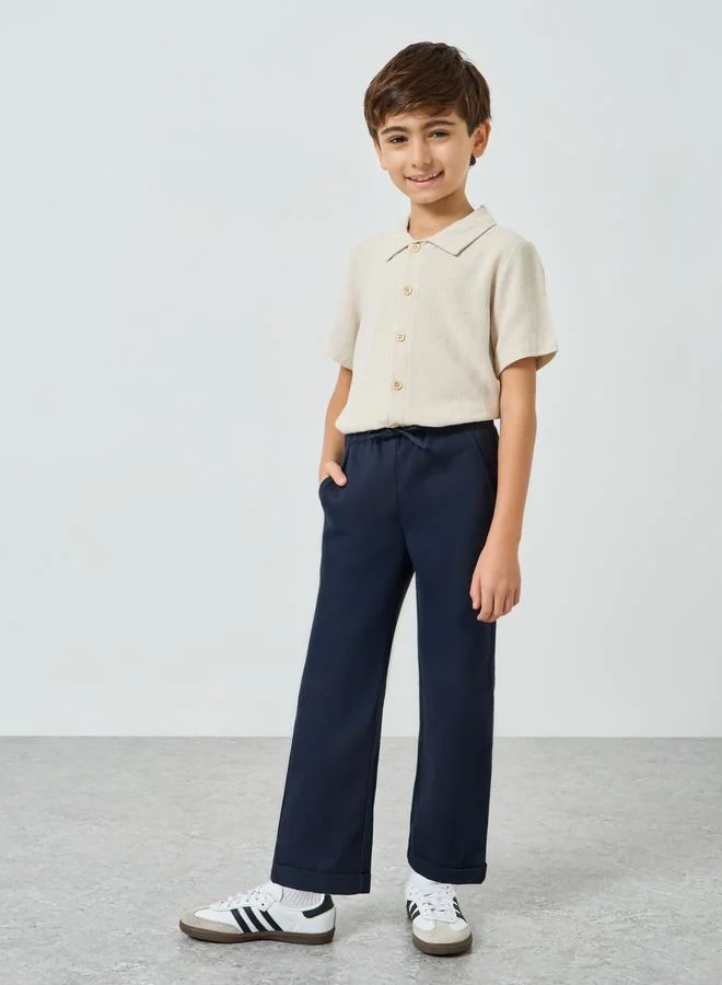 ستايلي بنطال قطن برباط للأولاد