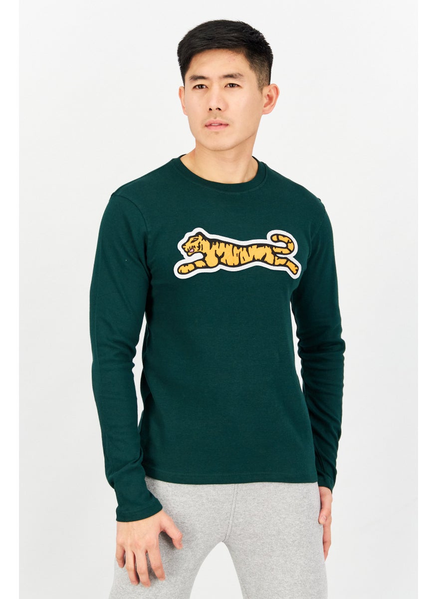 Men Crew Neck Long Sleeve Brand Logo Sweatshirt, Green - pzsku/Z8D19E274FAE9D0CD27C4Z/45/_/1737642470/2f15a756-2780-467c-8d89-4a3fa3e176de