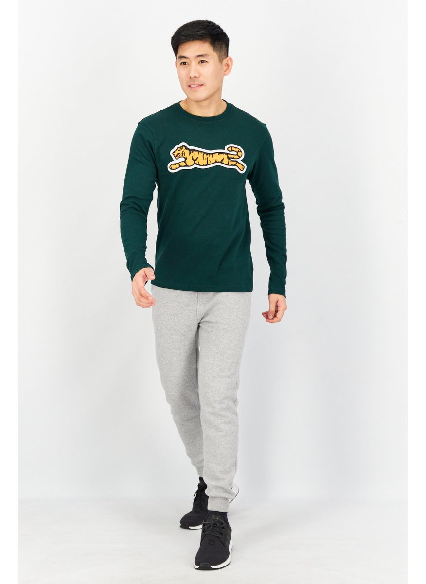 Men Crew Neck Long Sleeve Brand Logo Sweatshirt, Green - pzsku/Z8D19E274FAE9D0CD27C4Z/45/_/1737642471/4e029c71-a953-4fd7-9589-066c9357a983