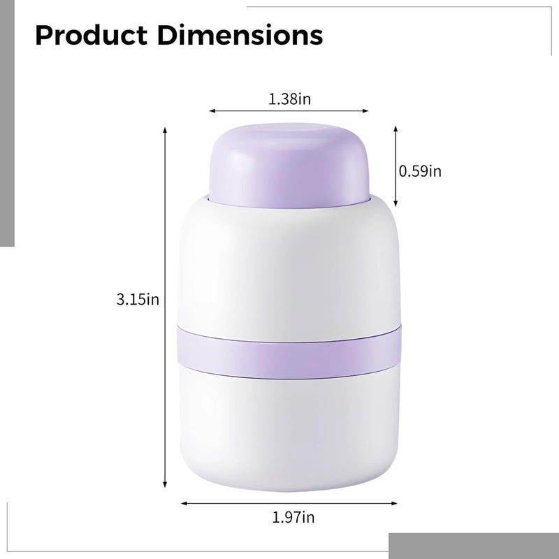 Pill Splitter Perfect For Halves Quarters, Portable Design Pill Cutter For Home Travel Elderly Pets, Safe Blade Includes Storage Cleaning Brush - Image 5