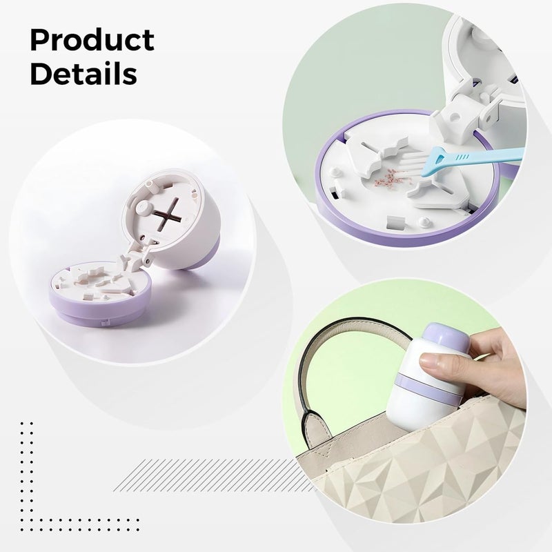 Pill Splitter Perfect For Halves Quarters, Portable Design Pill Cutter For Home Travel Elderly Pets, Safe Blade Includes Storage Cleaning Brush - Image 4