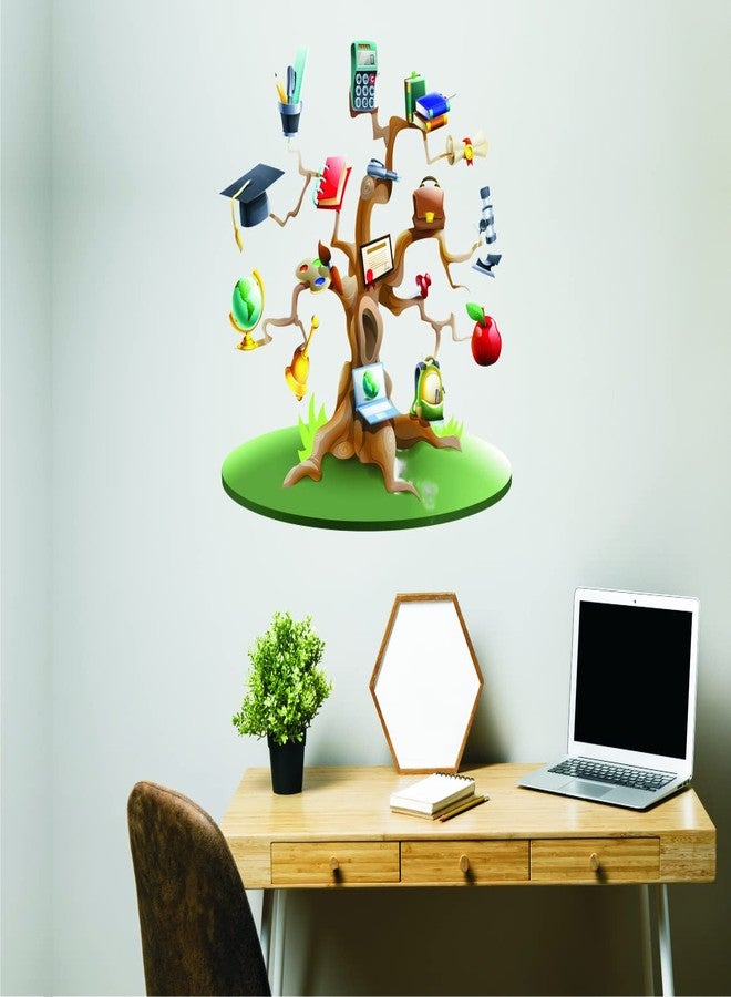 SK Decals Bazar ملصق جداري تعليمي على شكل شجرة من Sk Decals Bazar، مناسب لرياض الأطفال وغرف الأطفال، مصنوع من الفينيل، مقاس 45 × 45 سم. - Image 5