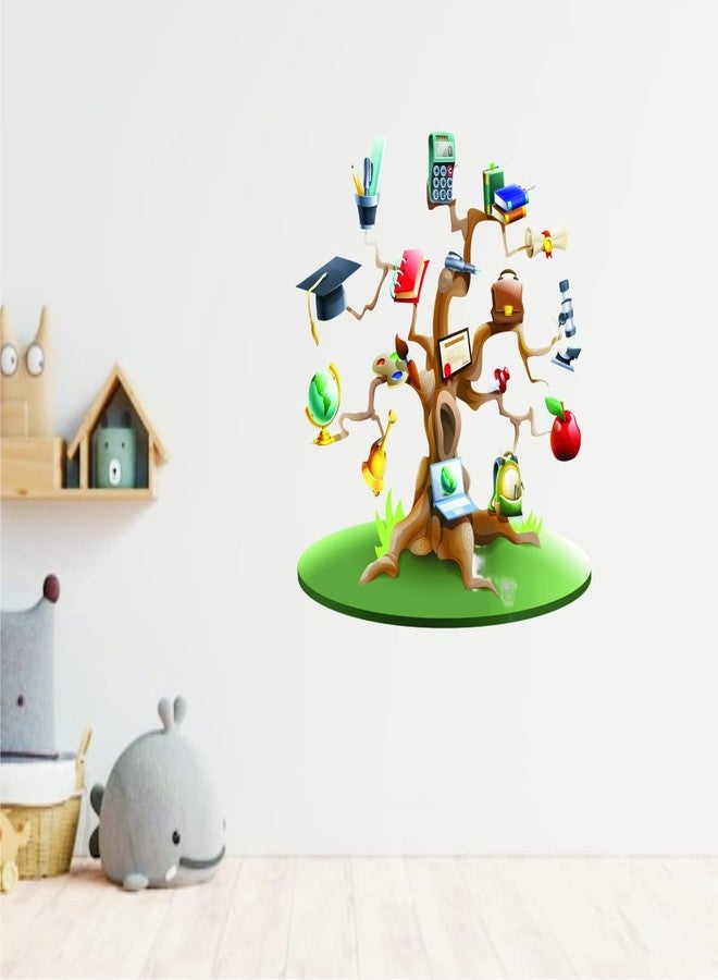 SK Decals Bazar ملصق جداري تعليمي على شكل شجرة من Sk Decals Bazar، مناسب لرياض الأطفال وغرف الأطفال، مصنوع من الفينيل، مقاس 45 × 45 سم. - Image 4
