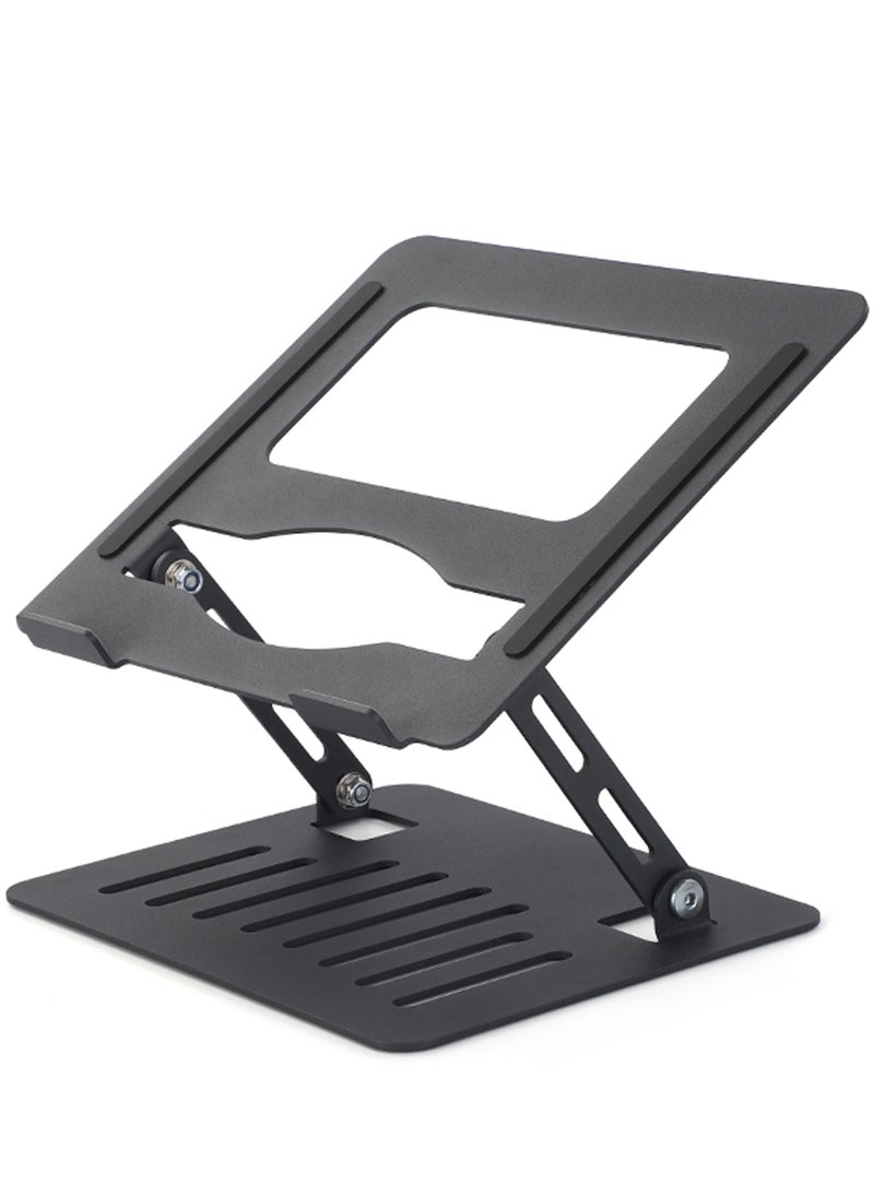 Rock Pow - Foldable Laptop Stand for Desk Adjustable Height Ergonomic Computer Stand Aluminum Portable Laptop Stands Holder Riser for MacBook Air Pro All 10-16" Notebooks Laptops - Image 1