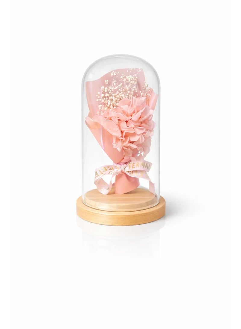 RAFAL Forever Pink Real Rose in Glass Dome with Wooden Base – Preserved Eternal Rose Lasts up to 2 Years, Luxury Table Decor for Home & Office, Premium Gifts for Women, Anniversary, Graduation & Birthday - Image 1