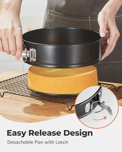 Kootek Cake Pan Set of 3 Nonstick Springform Pans with Removable Bottom 4 7 9 Inch Round Cheesecake Baking Pans with 50 Pcs Parchment Paper Liners - Image 3