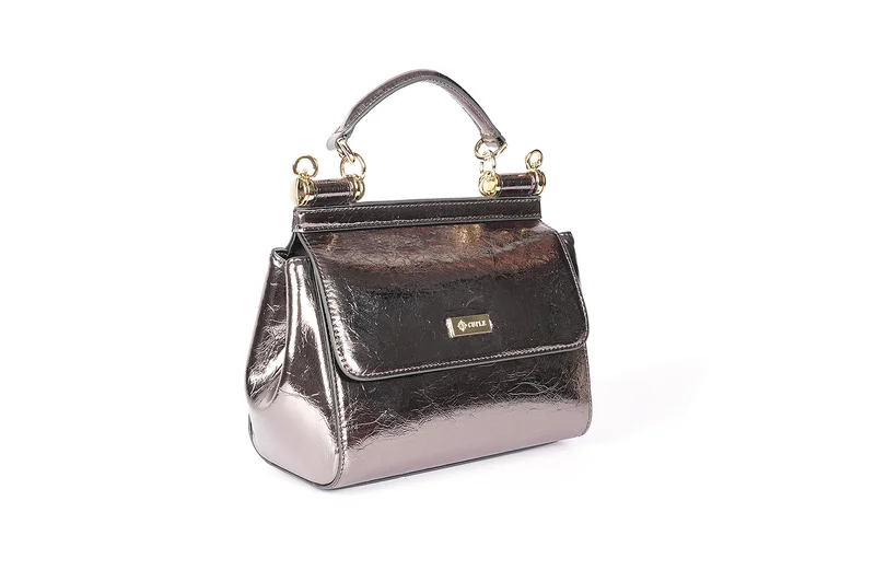 Cuple Small satchel style polished Handbag
