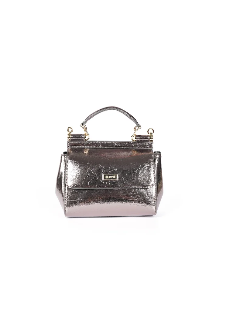 Cuple Small satchel style polished Handbag