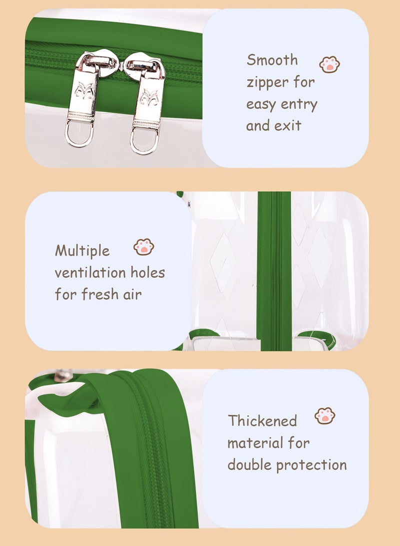 كيدل الكلب الكامل الشفاف عربة القط عربة الحيوانات الأليفة عربة خارج حالة العربة للحيوانات الأليفة الصغيرة والمتوسطة - Image 5