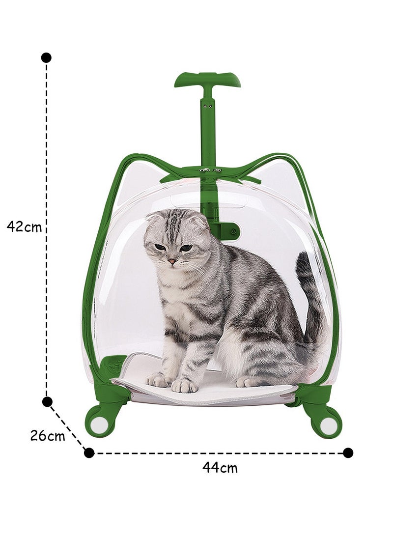 كيدل الكلب الكامل الشفاف عربة القط عربة الحيوانات الأليفة عربة خارج حالة العربة للحيوانات الأليفة الصغيرة والمتوسطة - Image 3