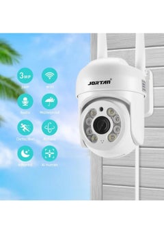JORTAN Jortan 1080P Indoor Outdoor Wi-Fi Security Camera, Night Vision, 2 way Talking, Motion Detection, IP66 Water and Dustproof, PTZ Control  - Image 3
