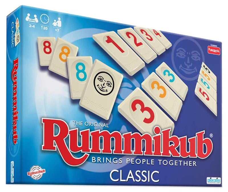 Funskool لعبة روميكيوب الأصلية، لعبة بلاط كلاسيكية للأطفال، 2-4 لاعبين، تعليمية، ممتعة وجذابة، مثالية لليالي العائلية، سريعة وسهلة التعلم، مجموعة هدايا للأطفال، أعمار 7 سنوات فما فوق - Image 1