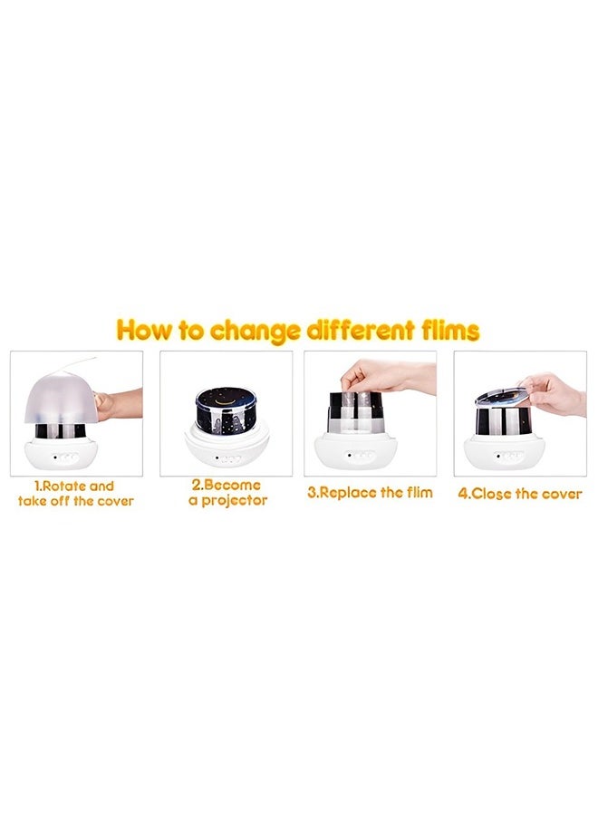 REOCLE - Star Projector Galaxy Night Light Aurora Projector with Remote Control & USB Charging And Multicolour Adjustment LED Star Projector - Image 1