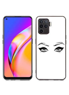 Okteq OKTEQ TPU Protection and Hybrid Rigid Clear Back Cover Case Women Eyes for Oppo A94 4G / F19 Pro / Reno5 Lite  - Image 1