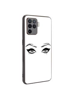 Okteq OKTEQ TPU Protection and Hybrid Rigid Clear Back Cover Case Women Eyes for Oppo A94 4G / F19 Pro / Reno5 Lite  - Image 2