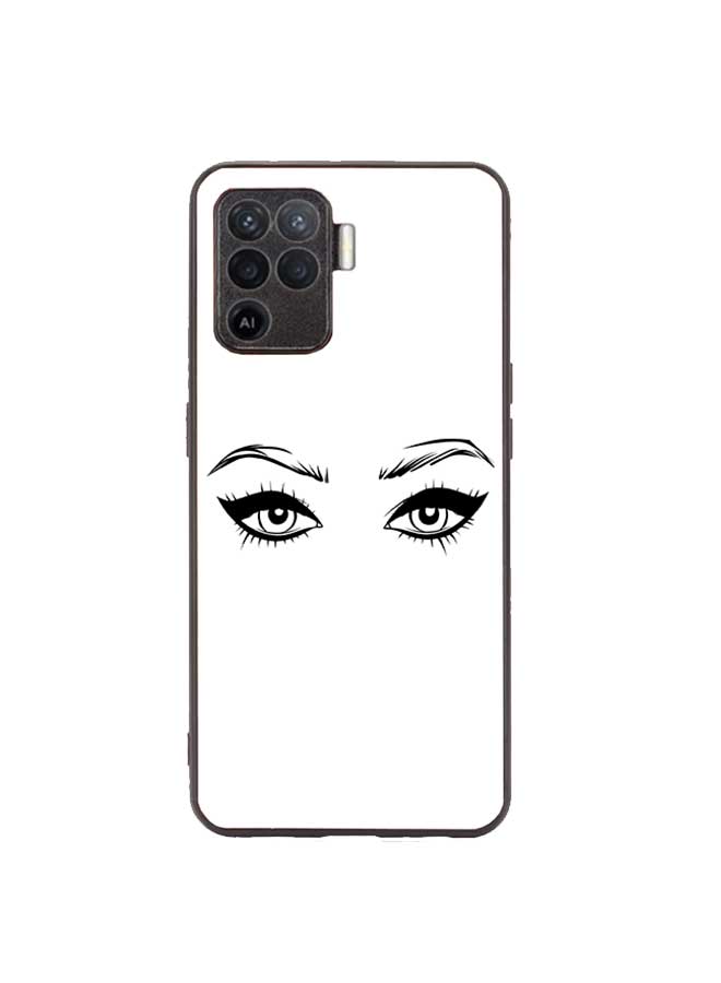 Okteq OKTEQ TPU Protection and Hybrid Rigid Clear Back Cover Case Women Eyes for Oppo A94 4G / F19 Pro / Reno5 Lite  - Image 3