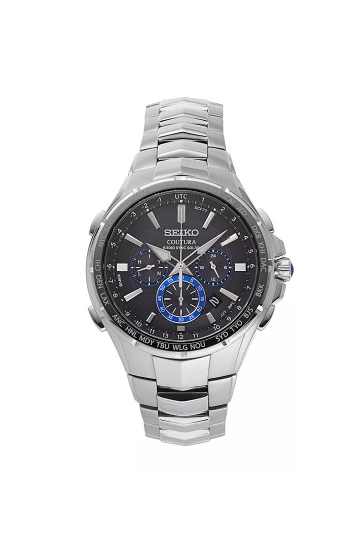 سيكو Seiko Men's Coutura Stainless Steel Solar Chronograph Watch - SSG009 - Image 1