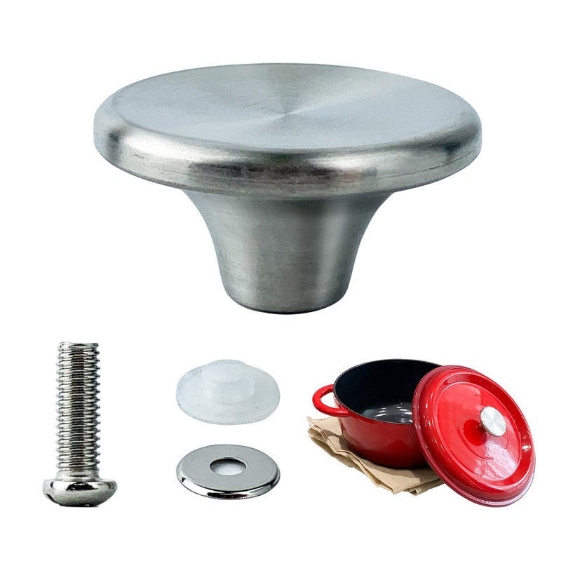 HUASAI HUASAI Stainless Steel Replacement Handle compatible with Le Creuset,Aldi,Lodge, and other Enameled Cast-Iron Dutch Oven  - Image 1