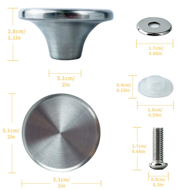 HUASAI HUASAI Stainless Steel Replacement Handle compatible with Le Creuset,Aldi,Lodge, and other Enameled Cast-Iron Dutch Oven  - Image 2