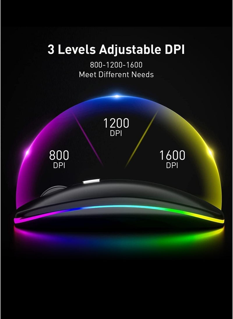 Mouse Wireless 600.0 mAh M40 Ultra-Thin Wireless Mouse Black  - Image 3