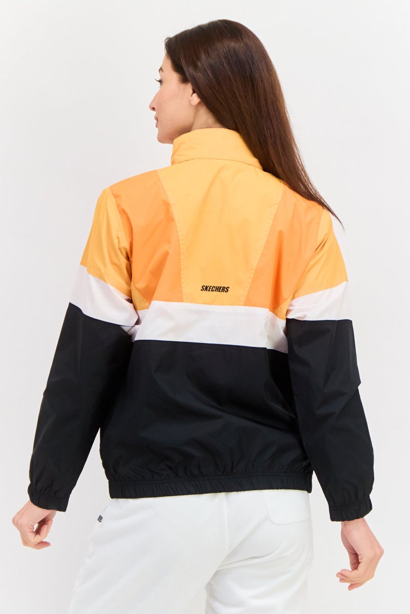 SKECHERS Women Sportswear Fit Long Sleeve Training Jacket, Orange - Image 3