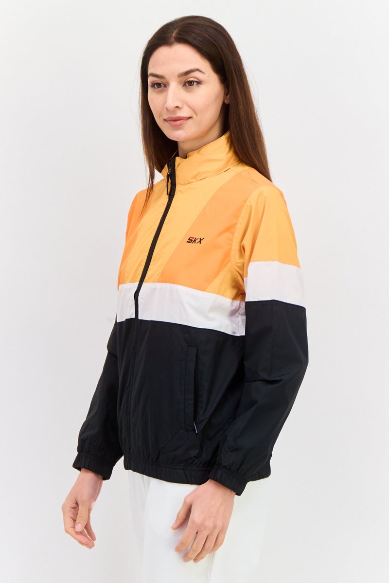 SKECHERS Women Sportswear Fit Long Sleeve Training Jacket, Orange - Image 2
