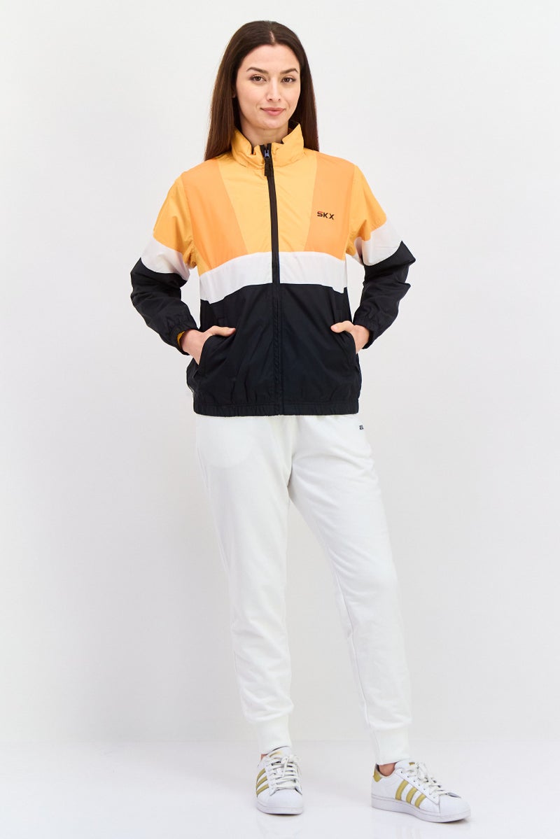 SKECHERS Women Sportswear Fit Long Sleeve Training Jacket, Orange - Image 4